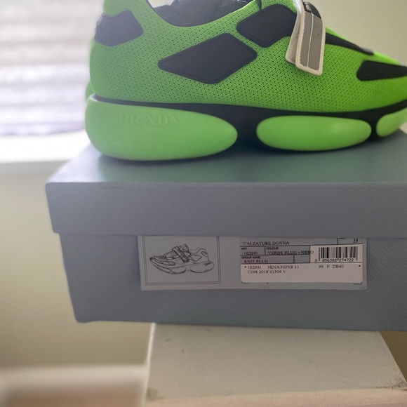 Prada Neon Green Sneakers - Picture 4 of 8